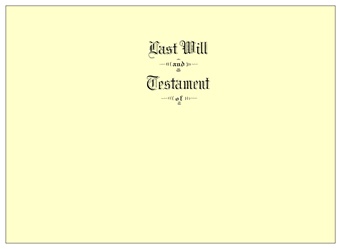 Product #4402 - Legal Size Testament Ledger Will Covers