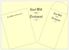 Product #4404 -  Legal Size Testament Ledger Will Kit Engraved "Last Will and Testament"