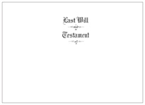Will Covers; Pebble Finish; Letter Size; Engraved "Last Will and Testament"