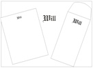 Product #4414 - Letter Size Pebble Finish Will Kit Engraved “Will”