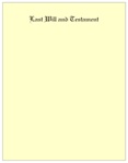 Product #4416 -  Legal Size Testament Ledger 1st Sheets