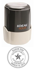 Texas Notary Self-Inking Stamp on Ideal 400R; 1-5/8" Diameter