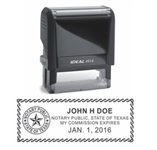 Texas Notary Self-Inking Stamp on Ideal 4914 (Formally Ideal 200); 1" x 2.5”