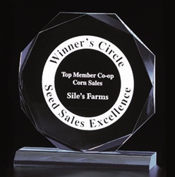 Laser Engraved Octagon Award