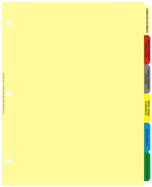 Corporate/LLC Tab Indexes