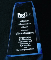 Laser Engraved Wedge Facet Award