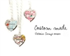 Custom Small Silver Map Heart Locket Necklace on Sterling Silver Chain