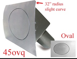 45 Series Oval Quarter Fuel Door (hinged on left)