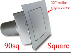 90 Series Square Quarter Panel Fuel Door