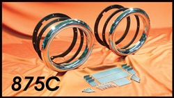 8-3/4" Chrome Frenched Headlamp Conversion Set