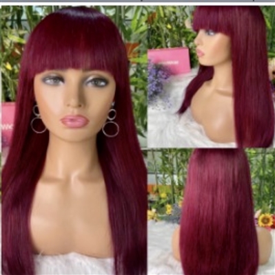 99J Lace Front Wig with bangs