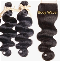 Brazilian Body Wave Bundle, Body Wave HD closure