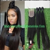 Silky Straight  HD 4x4 Lace Closure with Bundles