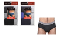 Wholesale Men's Assorted Colors Cotton Briefs 3pcs per Pack (20 Packs)