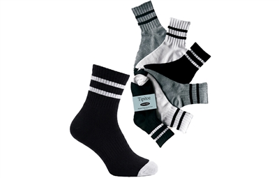 Wholesale Women's Tipi Toe Lettuce Edge 6-Pack Quarter Socks  (30 Packs)