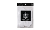 Wholesale Men's White Ankle Socks 6-Pair Pack - (30 Pack)