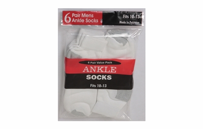 Wholesale Boy's 6 Pairs White Ankle Sports Socks (30 Pack)