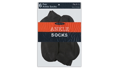 Wholesale Men's Ankle Sport Socks 6-Pair Pack - (30 Pack)
