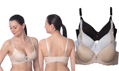 Wholesale Women's Laser Cut Trim Bra (36 Packs)