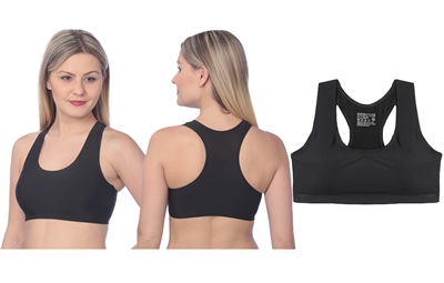 Wholesale Women's Seamless Wide Straps Removable Padded Sports Bra (48pcs)