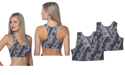 Wholesale Women's Floral Seamless Racerback Removable Padded Sports Bra (48 pcs)