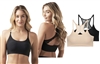Wholesale Women's Pullover Sports Mesh Black Skin With Cross Back Straps Bra (72 Pcs)