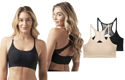 Wholesale Women's Pullover Sports Mesh Black Skin With Cross Back Straps Bra (72 Pcs)