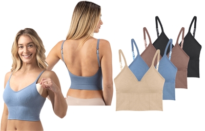 Wholesale Women's Longline Fitness Crop Top Tank Yoga Sports Bra (48 pcs)