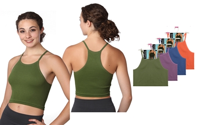 Wholesale Women's Isadora Rib-Knit Camisole Crop Tank Tops (72 Packs)