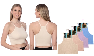 Wholesale Women's Isadora Rib-Knit Crop Tank Tops (72 Packs)