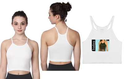Wholesale Women's Isadora White Rib-Knit Camisole Crop Tank Tops (72 Packs)