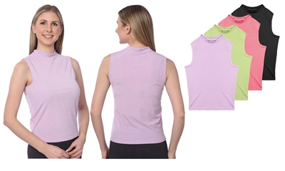 Wholesale Women's Isadora Sleeveless Mock Neck (72 Packs)