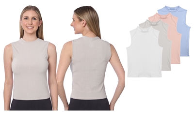 Wholesale Women's Isadora Sleeveless Mock Neck (72 Packs)