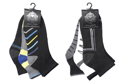 Wholesale Men's Quarter Cushion Sport Socks 3-Pair Pack (60 Packs)