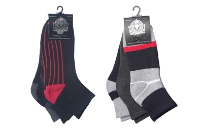 Wholesale Men's Quarter Cushion Sport Socks 3-Pair Pack (60 Packs)