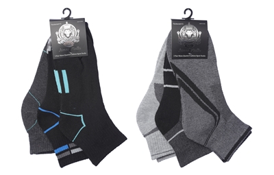 Wholesale Men's Quarter Cushion Sport Socks 3-Pair Pack (60 Packs)