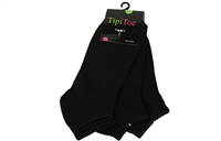 Wholesale Women's 3 Pack Solid Black Cotton Ankle Socks (60 Packs)