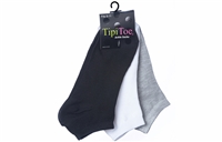 Wholesale Women's 3 Pack Assorted Colors Ankle Socks (60 Packs)