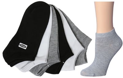 Wholesale Women's 6 Pack Assorted Colors Ankle Sock (30 Packs)