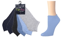 Wholesale Women's 6 Pack Assorted Colors Cotton Ankle Sock (30 Packs)