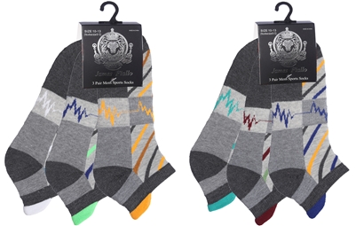 Wholesale Men's Cushion Sport Socks 3-Pair Pack (60 Packs)