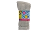 Wholesale Women's 3 Pack Grey Cotton Sports Crew Socks (60 Packs)