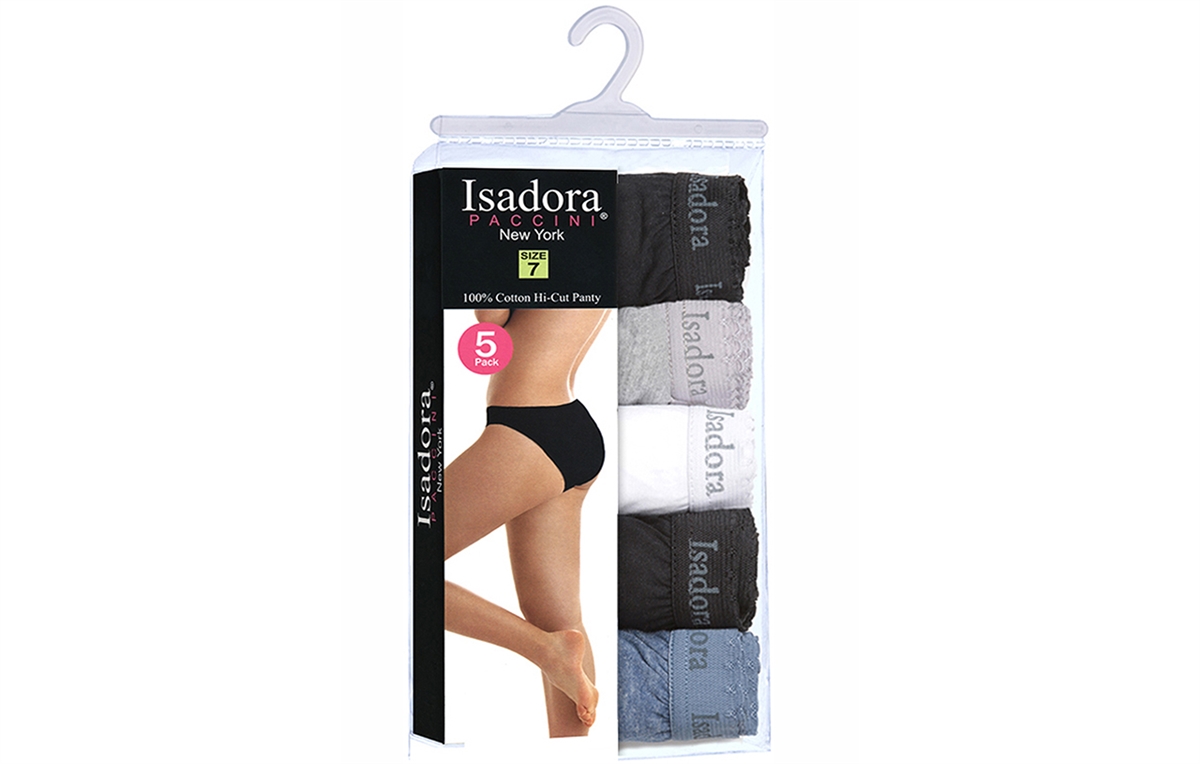 Wholesale Isadora Women's Nylon/Spandex With Buttons Panties With Size  Options (72 Packs)