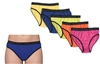 Wholesale Isadora Women's 5pcs Per Pack Assorted Colors Cotton Bikini Panties With Size Options (48 Packs)