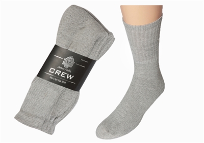 Wholesale Men's 3 Pack Cotton Sport Crew Socks  (60 Packs)