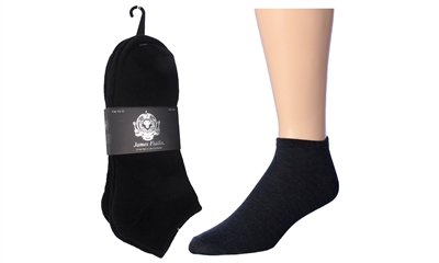 Wholesale Men's Black Low Cut Socks 3-Pair Pack (60 Packs)