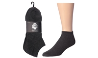Wholesale Men's Grey Low Cut Socks 3-Pair Pack (60 Packs)