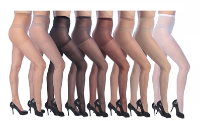 Wholesale Isadora Comfort Sheer Pantyhose with Size & Color Options (120 Pcs)