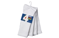 Wholesale Boy's 4 Pair Per Pack White Crew Socks (45 Packs)