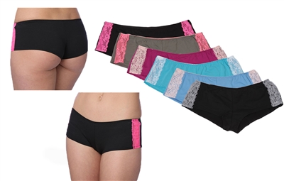 Wholesale Isadora Women's Nylon/Spandex Panties With Size Option  (72 Packs)